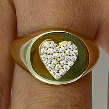 Thick Pave Heart Ring