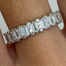 Rectangle Cubic Zirconia Eternity Ring