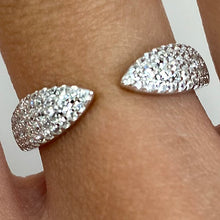 Pave Petal Split Ring