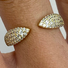 Pave Petal Split Ring