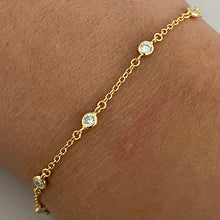 Small Cubic Zirconia Station Bezel Bracelet