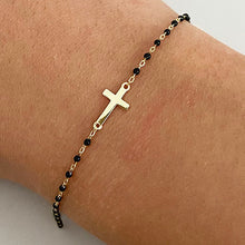 Enamel Bead & Cross Bracelet
