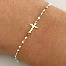 Enamel Bead & Cross Bracelet