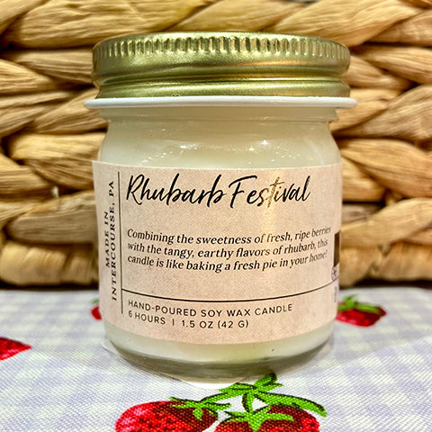 Rhubarb Festival 1.5 oz Candle