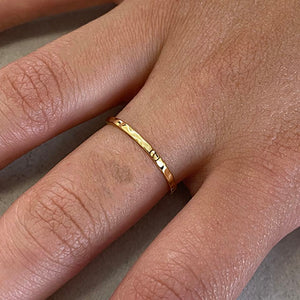 Thin Hammered Band Ring