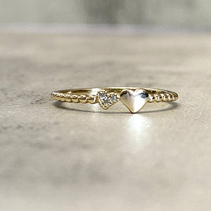 Small Double Heart Ring