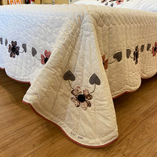 Pink Hearts Bouquet King Quilt