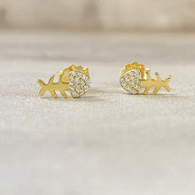 Fish Bone Stud Earrings