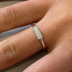 Cubic Zirconia Cylinder Ring