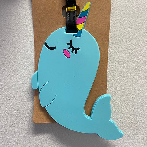 Narwhal Luggage Tag