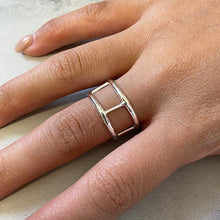 Faceted Dual Band Ring