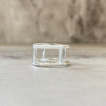 Faceted Dual Band Ring