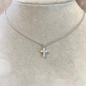 Mini Sparkle Cross Necklace