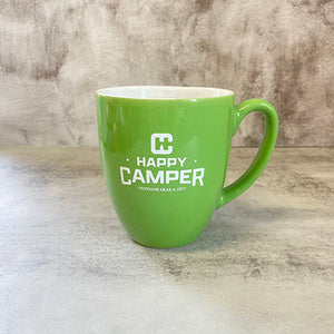 Tall Happy Camper Ceramic Branded Mug