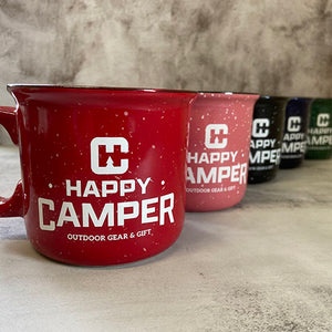 Happy Camper Ceramic Branded Mug