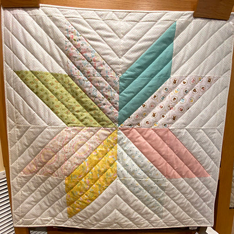 Pastel Lonestar Wall Hanging Quilt