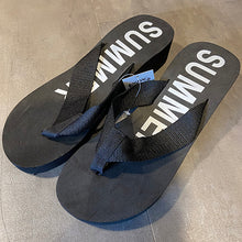 Fabric Wedge Thong Sandals