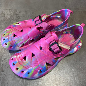 Tie Dyed Velcro Sandals