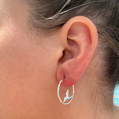 Whale Tail Hoop Earrings