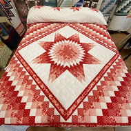 Red & Pink Lonestar in Commons Queen Quilt