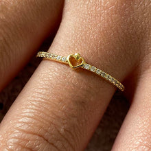 Heart with Cubic Zirconia Band Ring