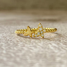 Cubic Zirconia Double Butterfly Band Ring