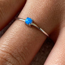 Blue Stone Solitaire Ring