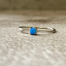 Blue Stone Solitaire Ring