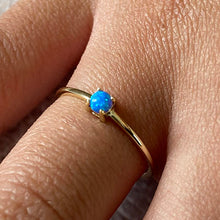 Blue Stone Solitaire Ring