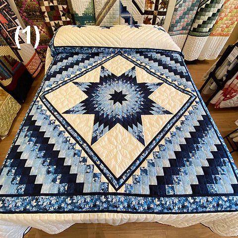 Assorted Blue Lonestar Quilts