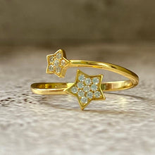 Double Cubic Zirconia Star Ring