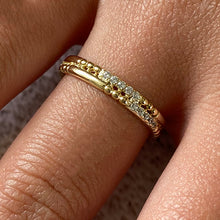 Cubic Zirconia Chip Split Band Ring