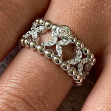 Cubic Zirconia X-Ladder Band Ring