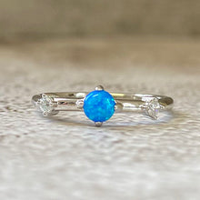 Turquoise with Cubic Zirconia Ring