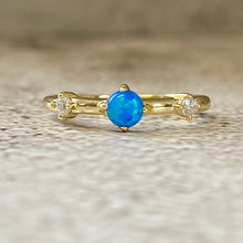 Turquoise with Cubic Zirconia Ring