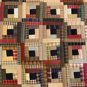 Log Cabin Throw Quilt