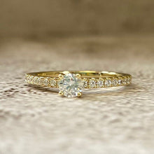 Cubic Zirconia Solitaire Eternity Band Ring