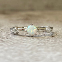 Opal Cubic Zirconia Ring