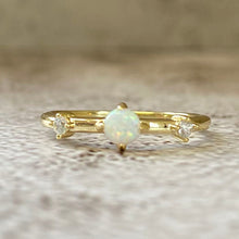 Opal Cubic Zirconia Ring