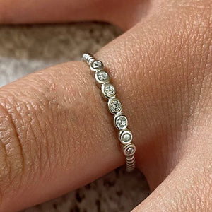 7-Stone Cubic Zirconia Bubble Band Ring