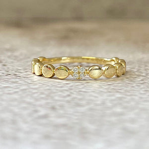 Cubic Zirconia Disc Band Ring