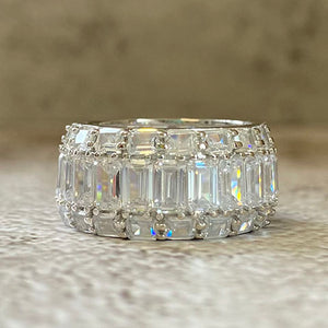 Baguette Eternity Cubic Zirconia Band Ring