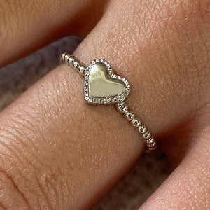 Heart Bubble Band Ring