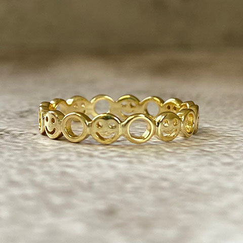 Smiley Eternity Band Ring