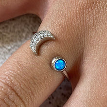 Pave Moon Open Ring