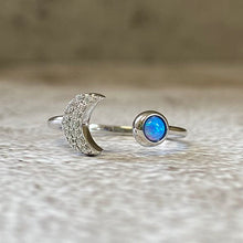 Pave Moon Open Ring