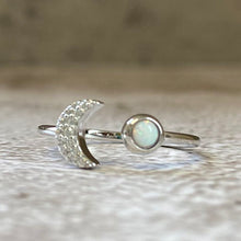 Pave Moon Open Ring