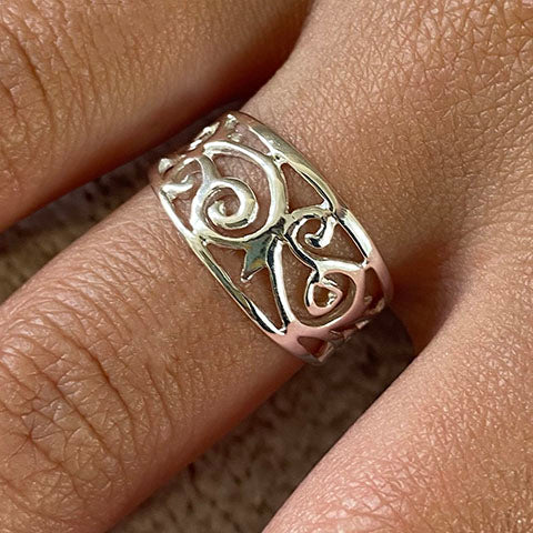 Swirl Filigree Band Ring