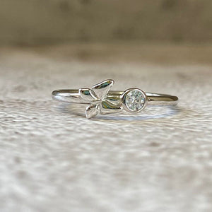 Butterfly & Cubic Zirconia Ring
