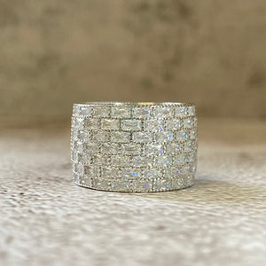 7 Row Baguette Cubic Zirconia Band Ring